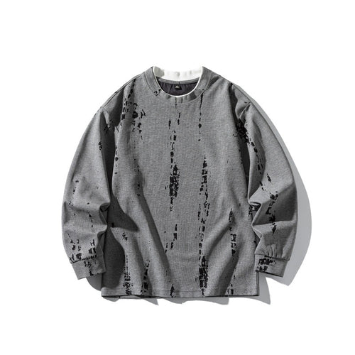 Unisex Oversize-Langarmshirt mit Batik- und Destroyed-Effekt Echoarchiv