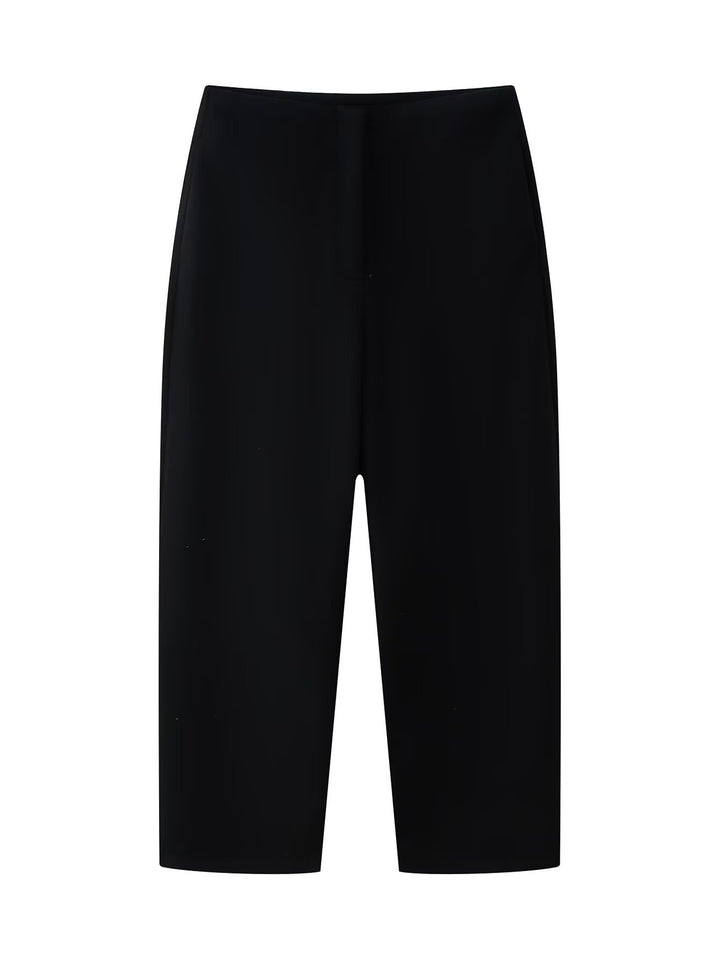 Damen Hochtaillierte Culotte-Hose mit geradem Bein und verdecktem Verschluss Echoarchiv