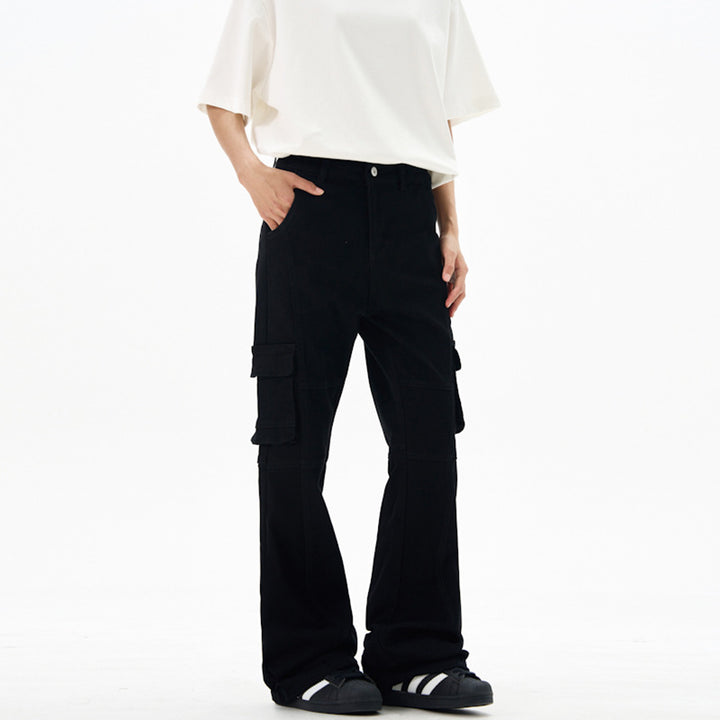 Damen Cargohose im Flared-Cut mit Utility-Taschen und verlängertem Saum Echo Archiv