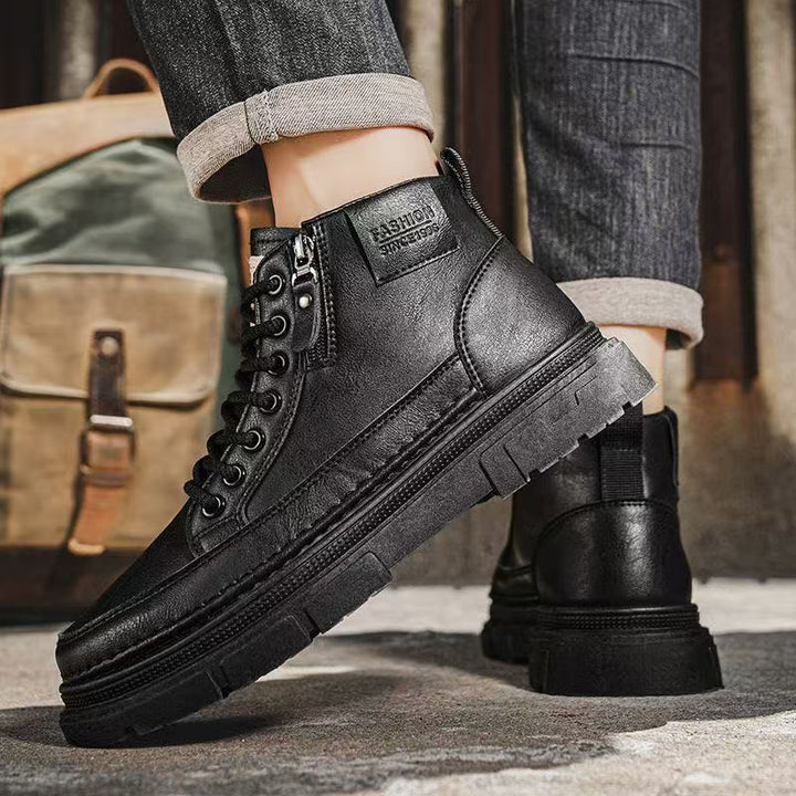 Herren Chunky-Boots mit Reißverschluss, gepolstertem Schaft und profilierter Sohle Echoarhiv