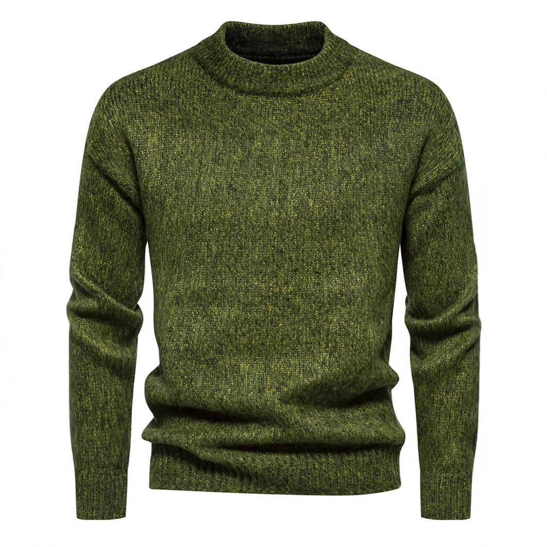 Herren Strickpullover mit hohem Kragen und strukturierter Oberfläche Echoarchiv