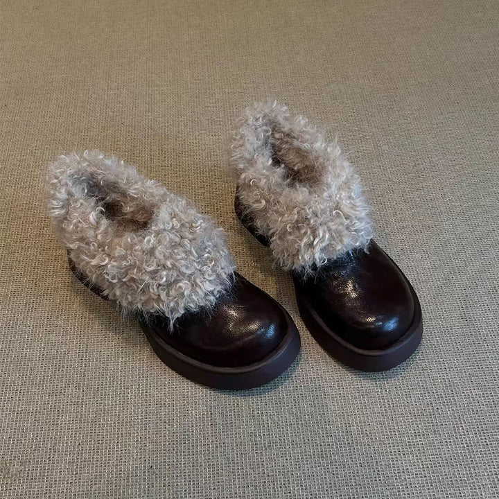Damen Schicke und praktische Stiefeletten mit Kunstpelz Echo Archiv