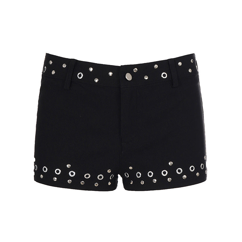 Damen modische Shorts mit Metallösen Echo Archiv