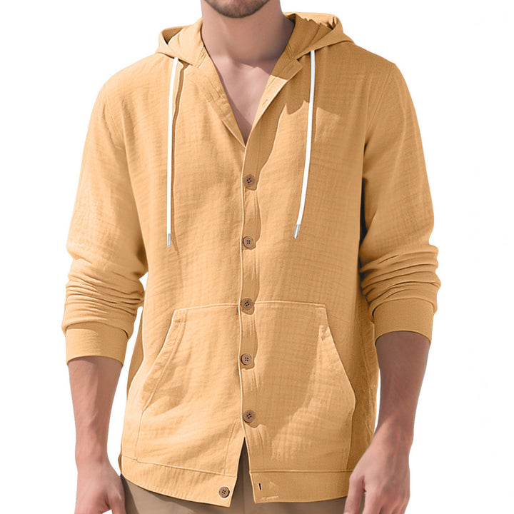 Herren elegante Freizeitjacke mit Kapuze und praktischen Taschen Echoarchiv