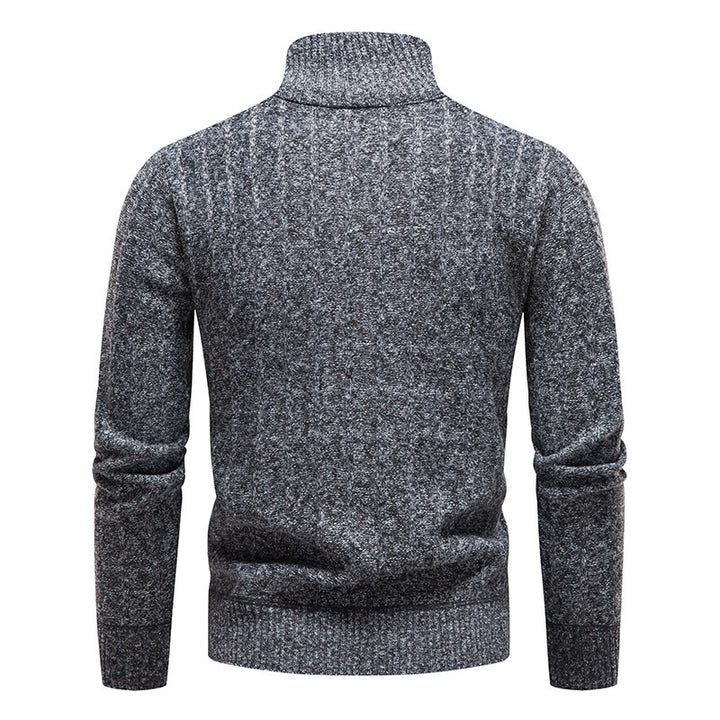 Herren modischer Rollkragenpullover mit Reißverschluss Echoarchiv