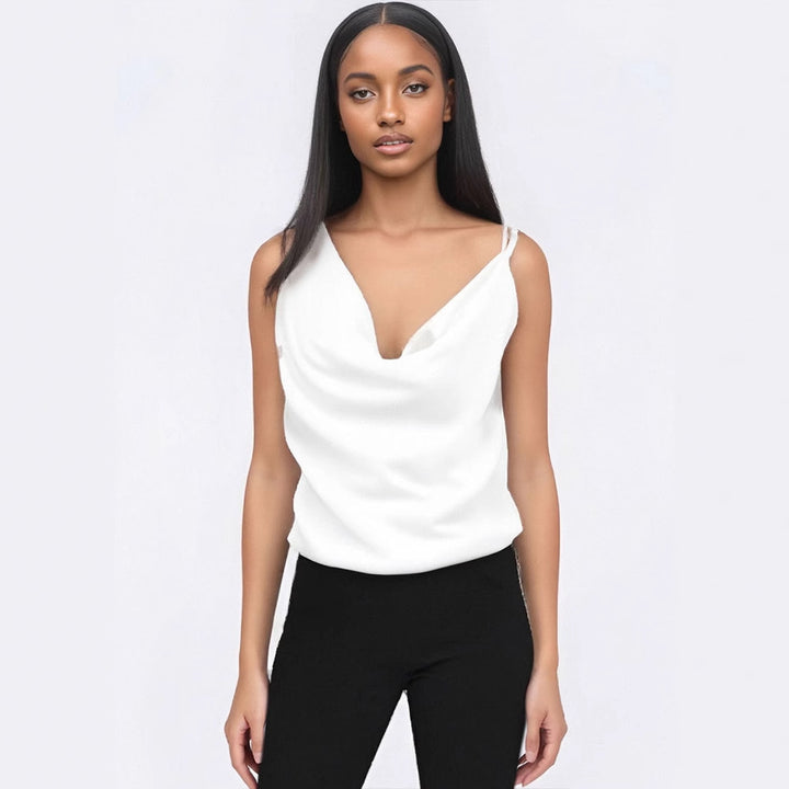 Damen elegant drapiertes Top Echo Archiv