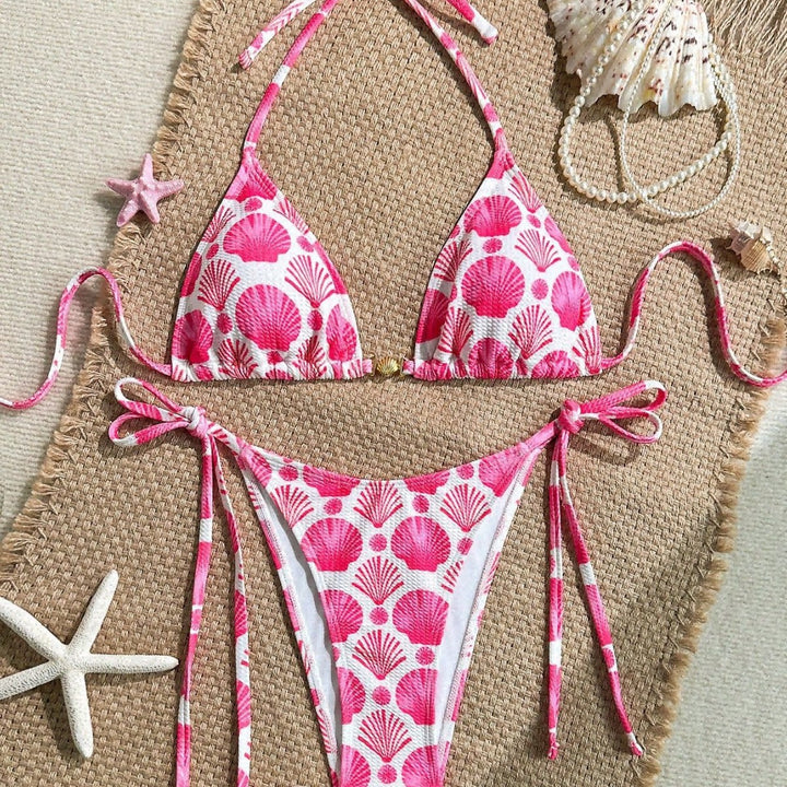 Damen Triangel-Bikini mit Muschel-Print und freundlichem Schnitt Echo Archiv