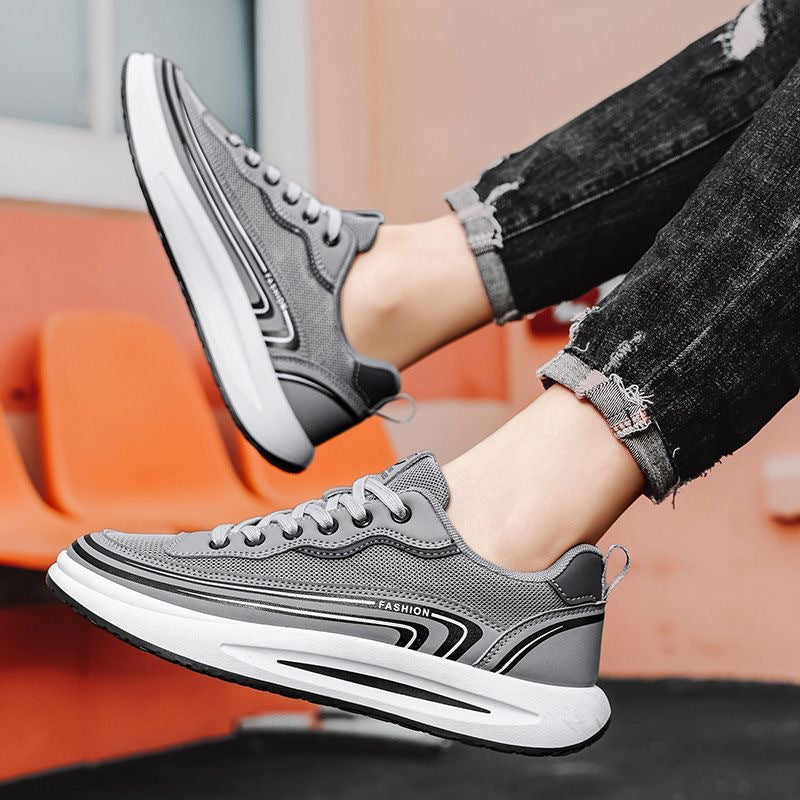 Herren Leichter atmungsaktiver Mesh-Sneaker mit ergonomischer Plateausohle Echoarhiv