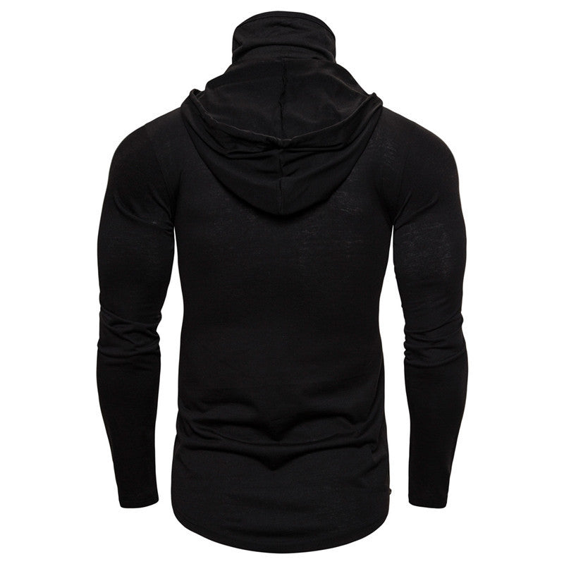 Herren Hoodie mit Skelett-Design und praktischem Gesichtsschutz Echoarchiv