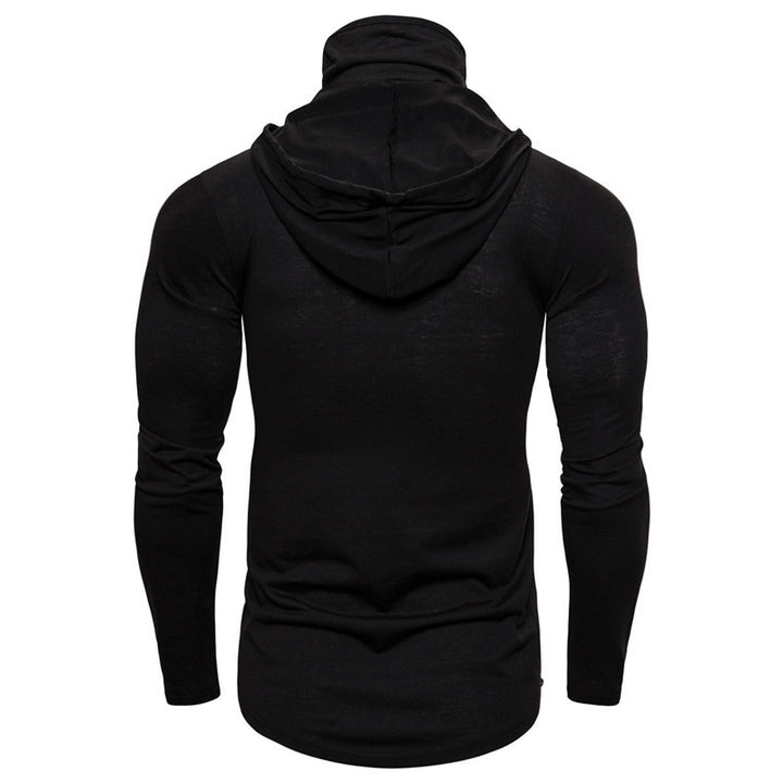Herren Hoodie mit Skelett-Design und praktischem Gesichtsschutz Echoarchiv