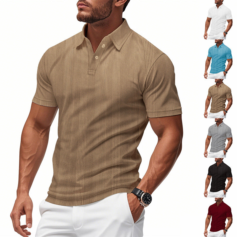 Herren Polo-Shirt mit strukturiertem Design Echoarchiv