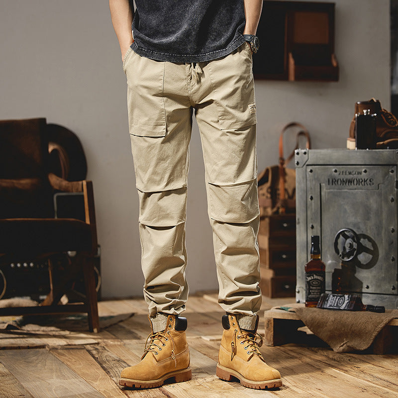 Herren Robust-Canvas Feldjogger mit Knieabnähern, aufgesetzten Utility-Taschen und elastischem Knöchelsaum Echo Archiv