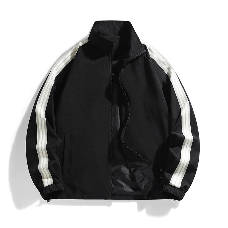 Herren Sportliche Windjacke mit reflektierenden Streifendetails Echoarchiv