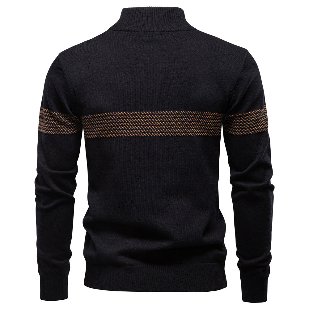 Herren Pullover mit Stehkragen und Reißverschluss Echoarchiv