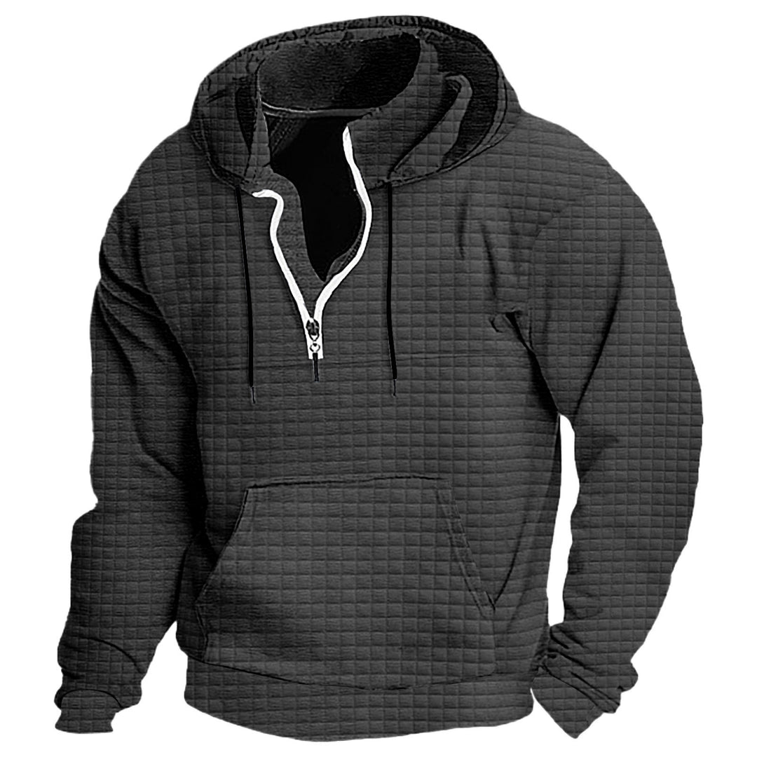 Herren Kapuzenpullover mit strukturiertem Design und praktischem Reißverschluss Echoarchiv
