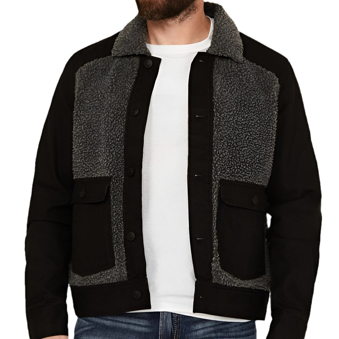 Herren warme Fleecejacke mit praktischen Taschen und weichem Kragen Echoarchiv