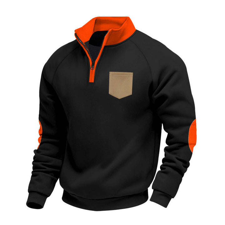 Herren Pullover mit Stehkragen und Reißverschluss Echoarchiv