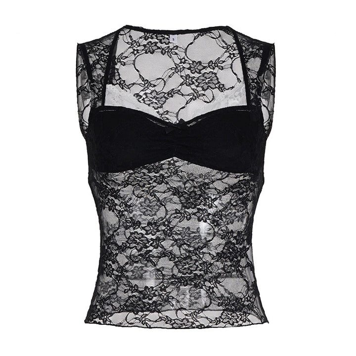 Damen Spitzen-Tanktop mit elegantem Design und verführerischen Details Echo Archiv