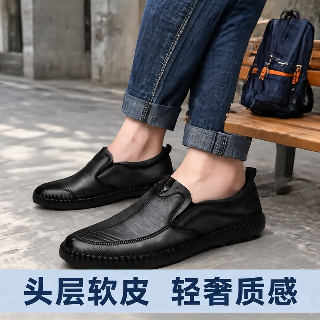 Herren Bequeme Slip-On Lederschuhe Echoarchiv 1788175441