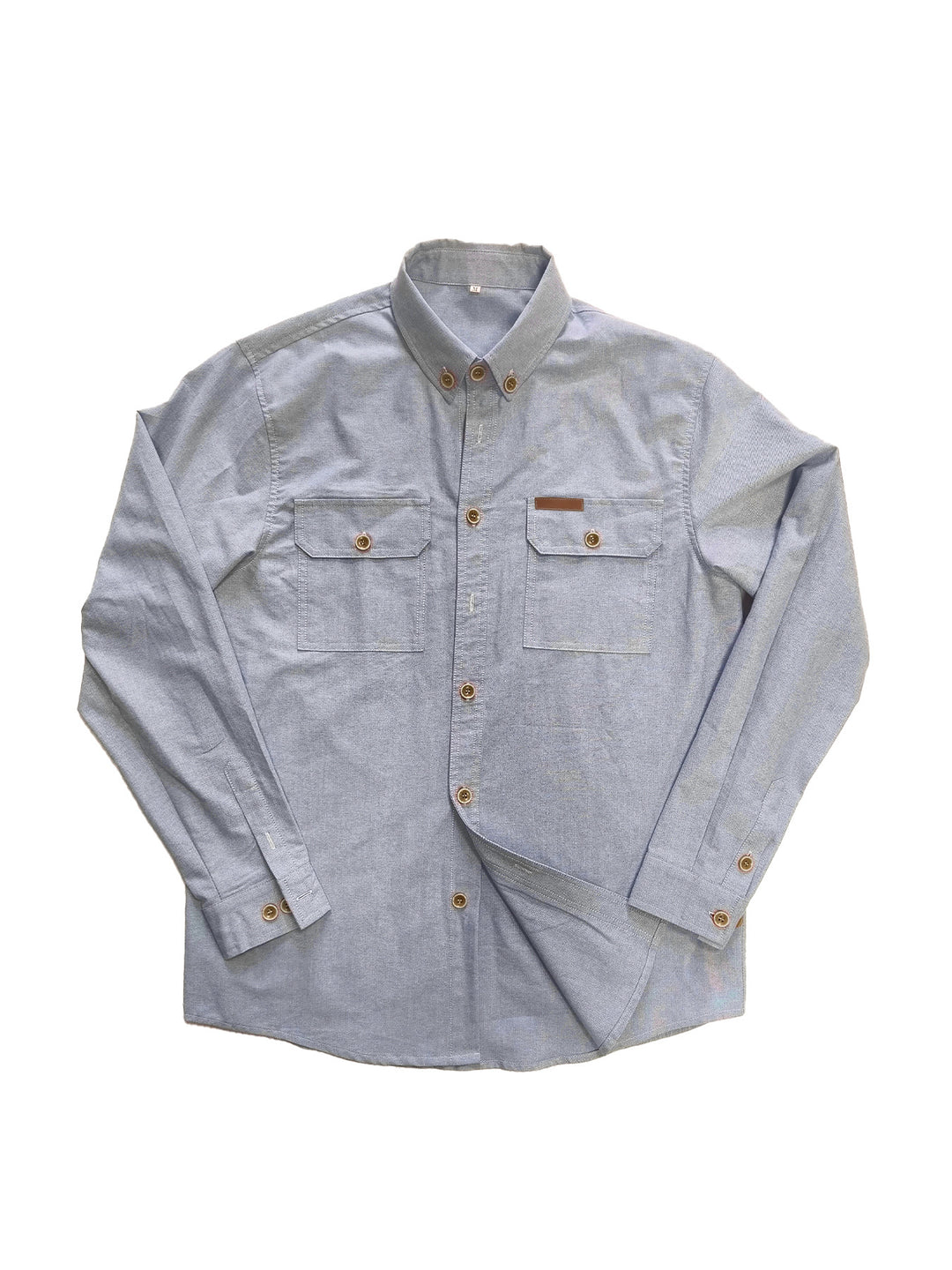 Herren Langarm-Hemd mit robusten Brusttaschen und klassischem Button-Down-Kragen Echoarchiv