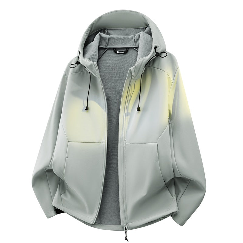 Unisex Softshell-Übergangsjacke mit Fleece-Innenfutter, Kapuze & wasserabweisender Beschichtung Echoarchiv