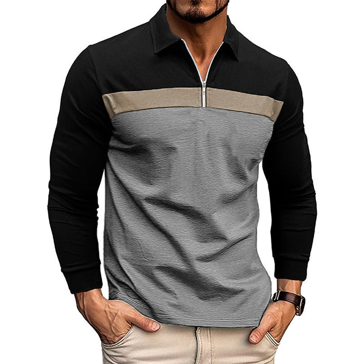 Herren Sportliches Langarmshirt mit Reißverschluss Echoarchiv