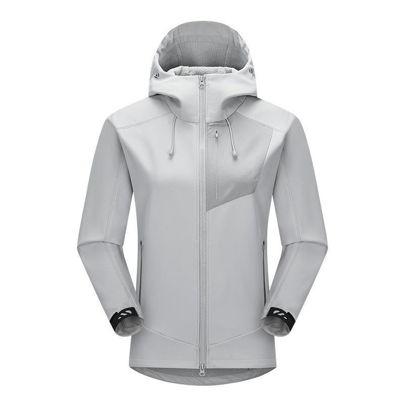 Unisex Softshell Outdoorjacke mit Kapuze, winddicht und elastisch Echoarchiv