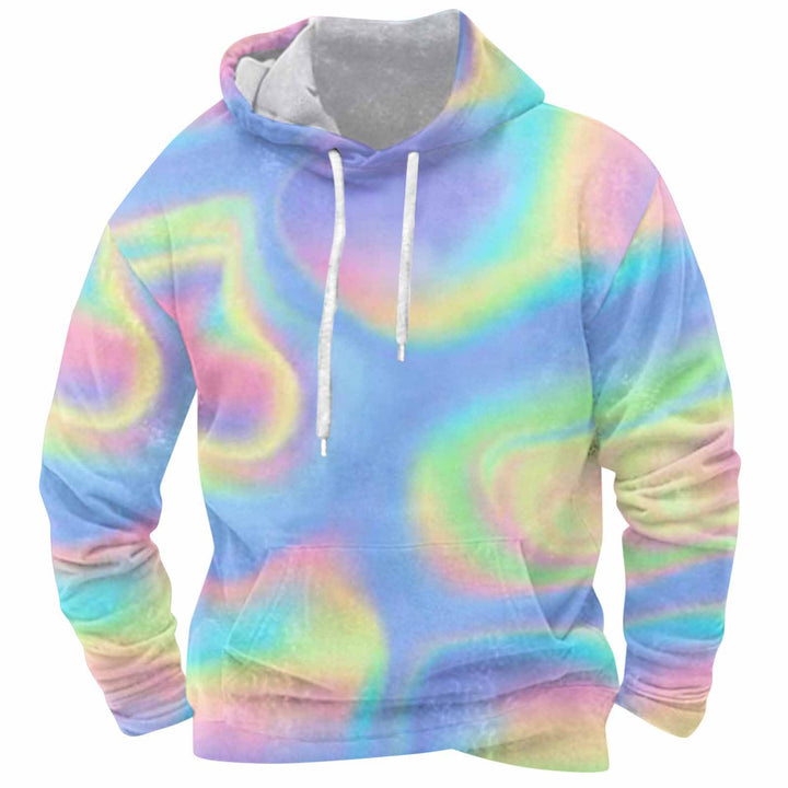 Herren Kapuzenpullover mit dynamischem Marmormuster Echoarchiv