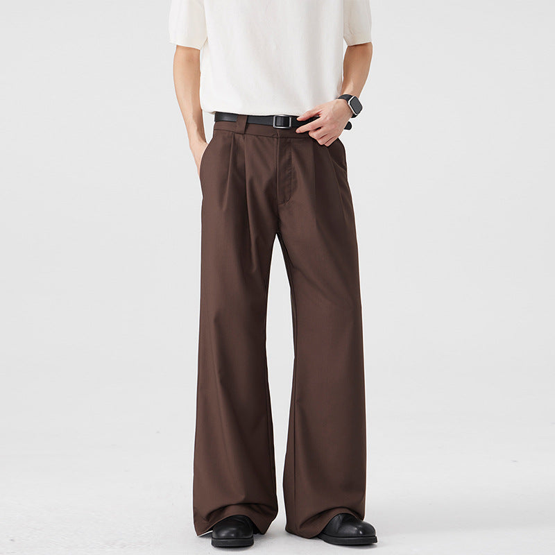 Herren Weite Bundfalten-Hose mit hoher Taille und Stretch-Baumwollmix Echo Archiv