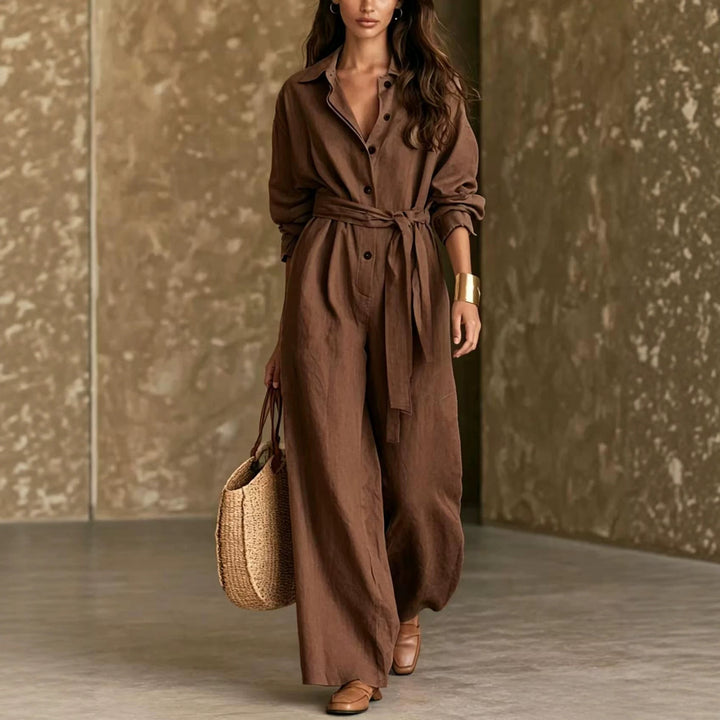 Damen Elegantes Hemdkleid mit Taillengürtel Echo Archiv
