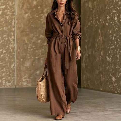 Damen Elegantes Hemdkleid mit Taillengürtel Echo Archiv