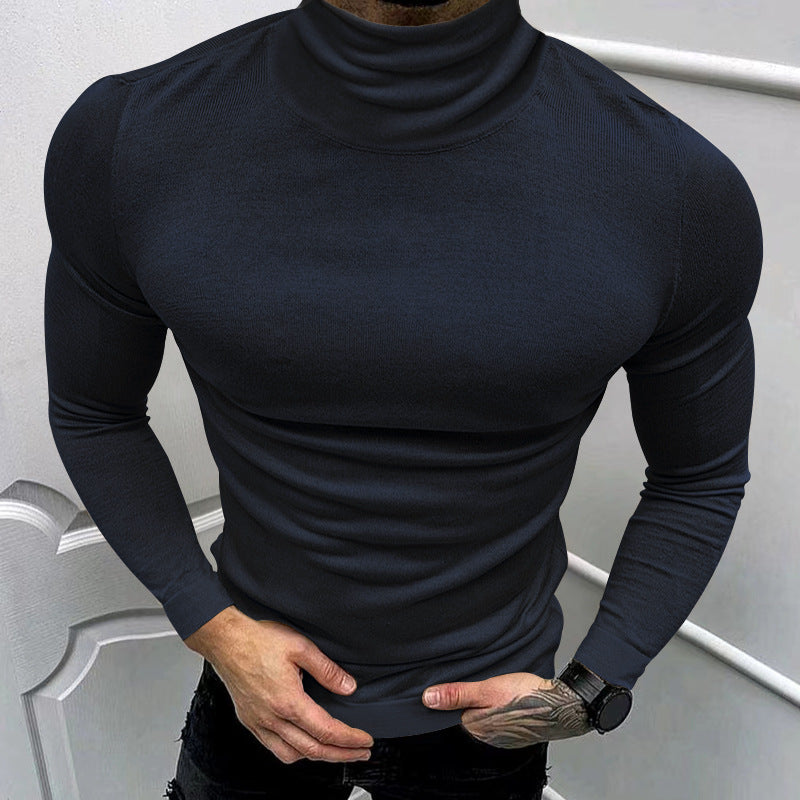 Herren eleganter Rollkragenpullover aus hochwertigem Baumwollmix Echoarchiv