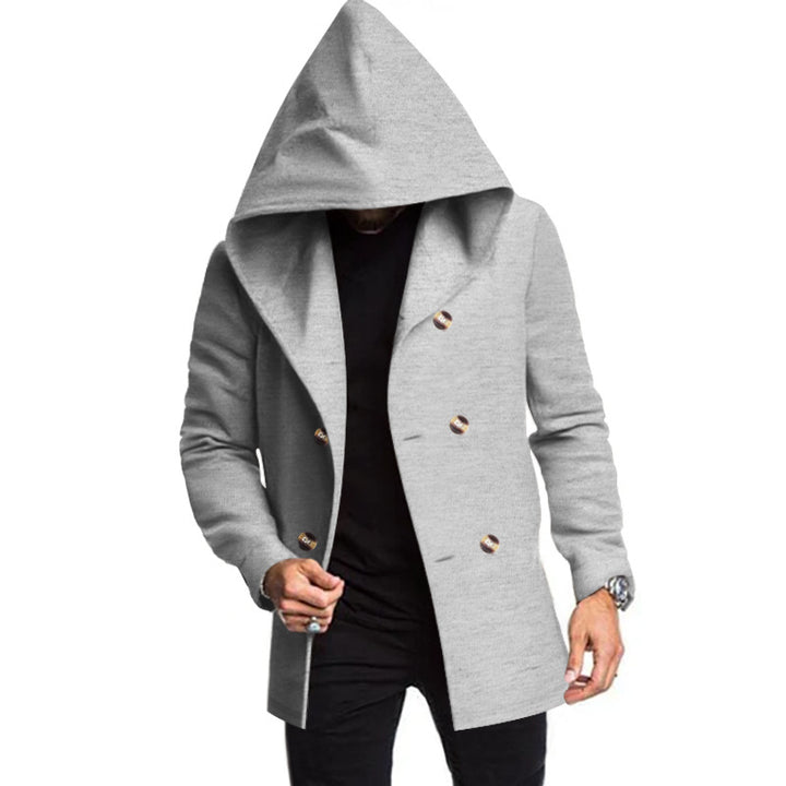 Herren Kapuzenjacke mit doppelter Knopfleiste und weich gefüttertem Innenraum Echoarchiv
