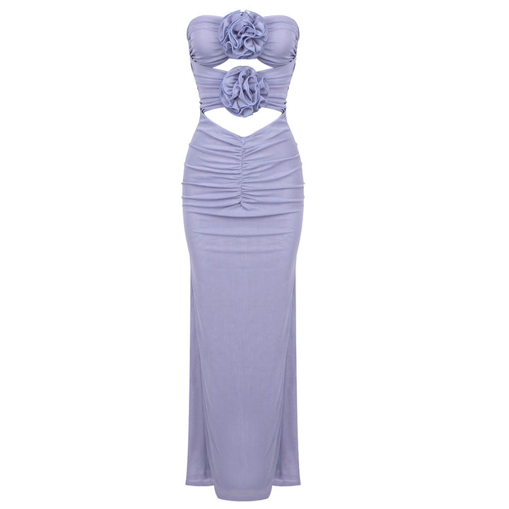 Damen Langes Abendkleid mit floralem Cut-Out und figurformendem Design Echo Archiv