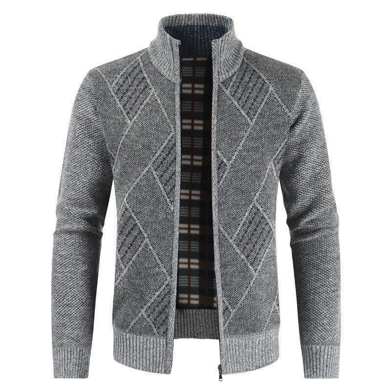Herren Stilvolle Strickjacke mit grafischem Muster Echoarchiv