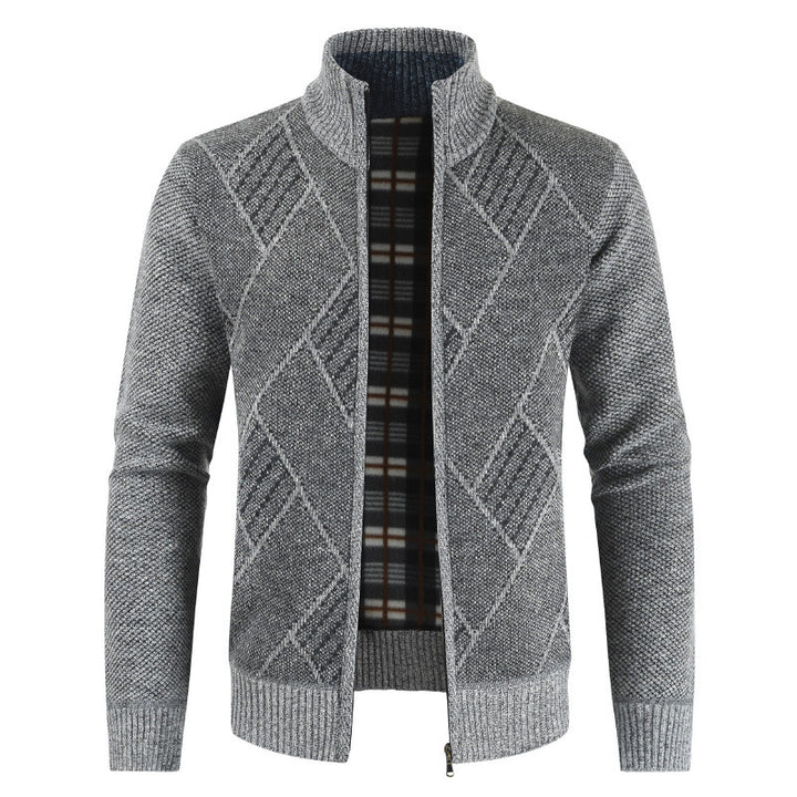 Herren Stilvolle Strickjacke mit grafischem Muster Echoarchiv