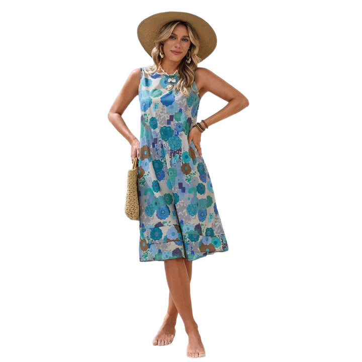 Damen Sommerliches Strandkleid mit floralem Muster und lockerer Passform Echo Archiv