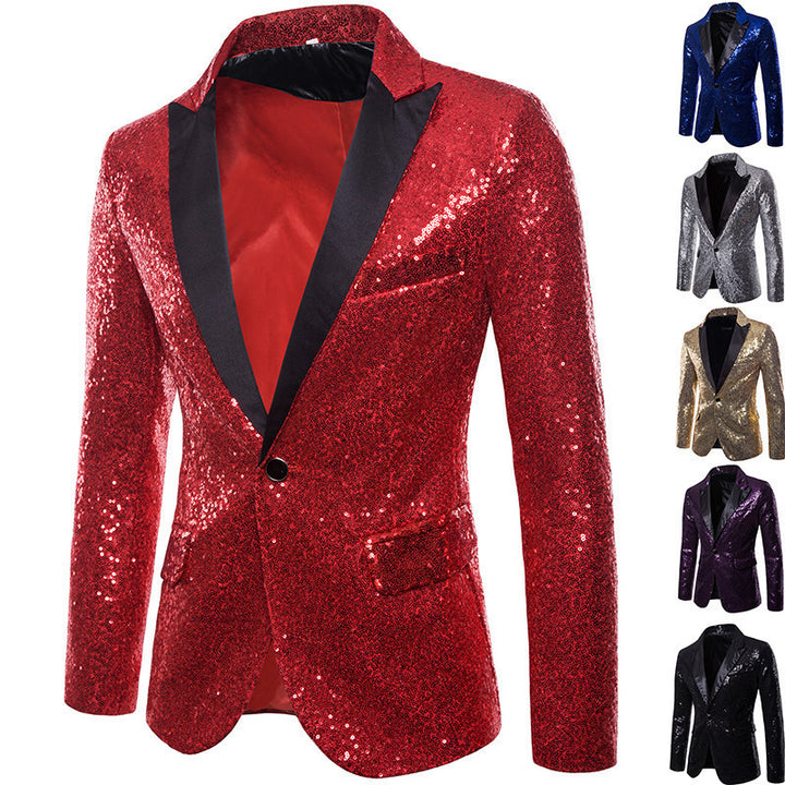Herren glamouröser Pailletten Blazer Echoarchiv