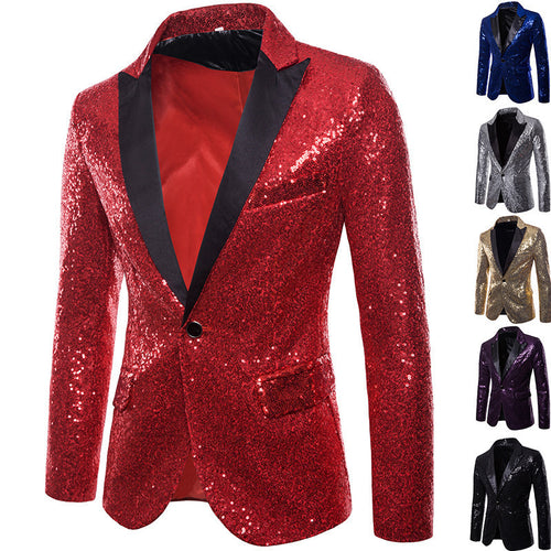 Herren glamouröser Pailletten Blazer Echoarchiv