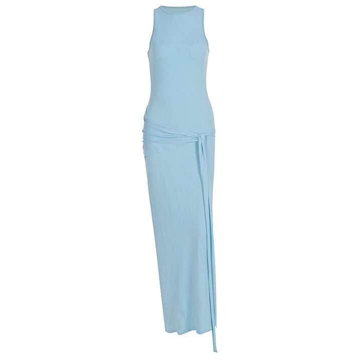 Damen Maxikleid mit fesselndem Drapierungsdesign und elegantem Schlitz Echo Archiv