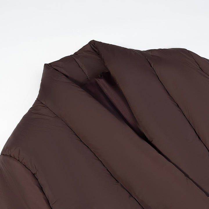 Damen gesteppte Taillengürtel-Steppjacke mit Schalkragen Echo Archiv