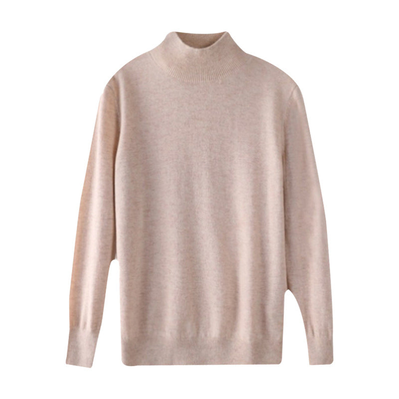 Damen Ultraleichter Mockneck-Pullover aus kaschmirähnlichem Feinstrick mit verlängerter Saumlinie Echoarchiv