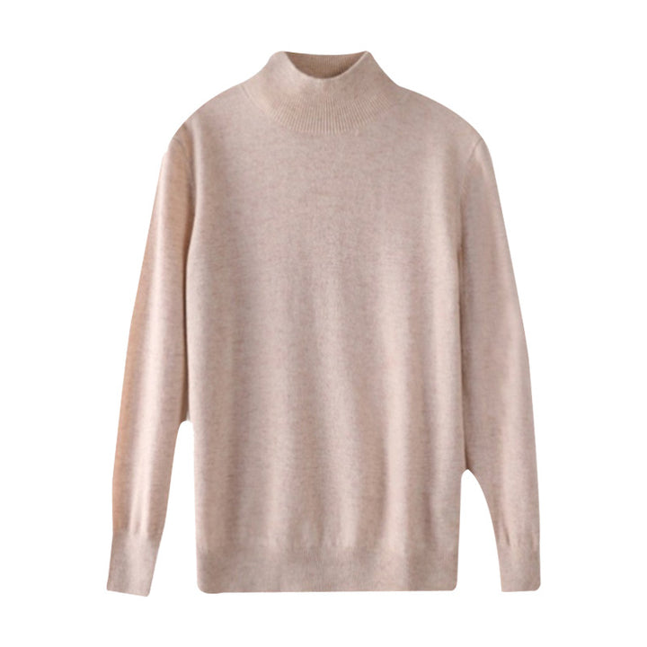 Damen Ultraleichter Mockneck-Pullover aus kaschmirähnlichem Feinstrick mit verlängerter Saumlinie Echoarchiv