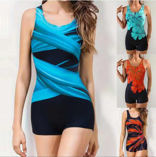 Damen Eleganter Badeanzug mit floralem Muster Echo Archiv
