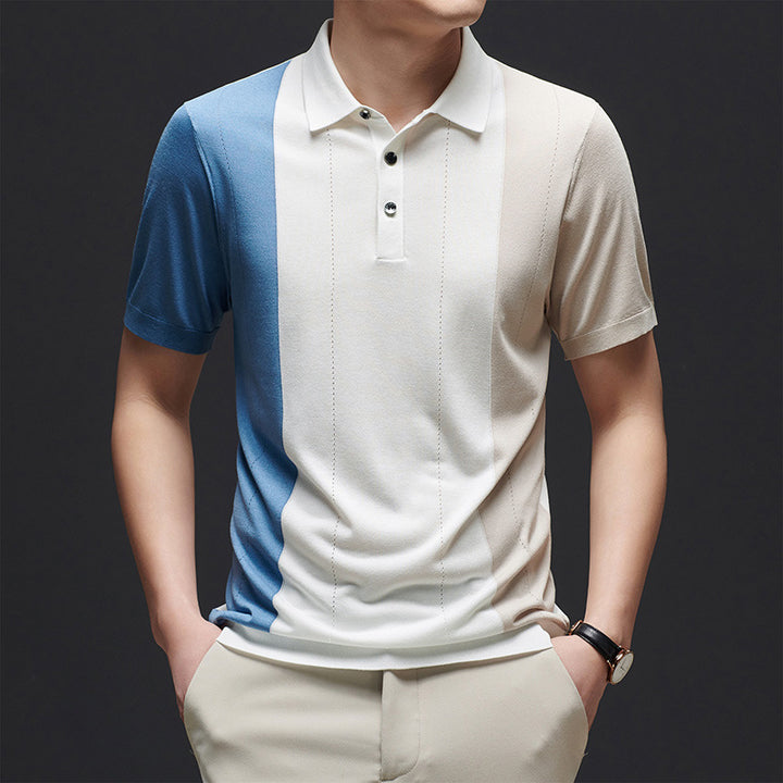 Herren Poloshirt mit modernem Farbblockdesign Echoarchiv