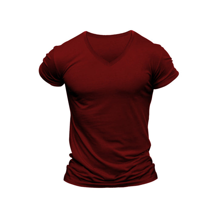 Herren V-Ausschnitt T-Shirt aus weichem Baumwollmix Echoarchiv