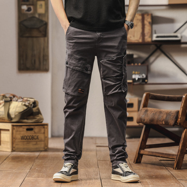 Herren robuste Cargo-Hose mit elastischem Bund und multifunktionalen Taschen Echoarchiv