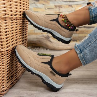 Damen Outdoor-Slip-On-Sneaker mit robustem Lug-Profil und Velours‑Optik Echo Archiv