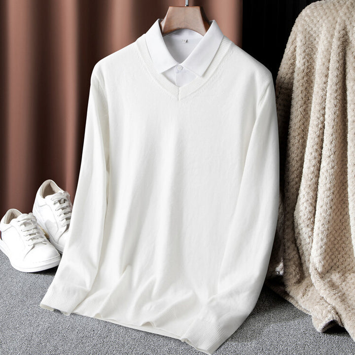 Herren V-Ausschnitt Pullover Echoarchiv