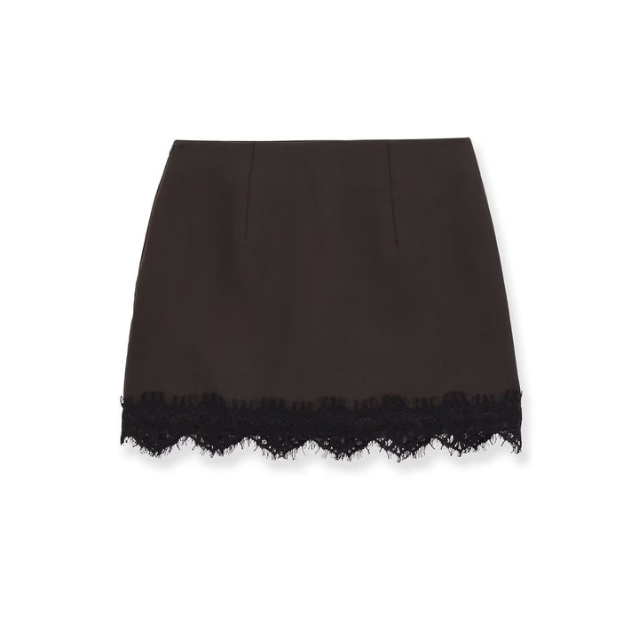 Damen eleganter Rock mit Spitzenbesatz und strukturiertem Gewebe Echo Archiv